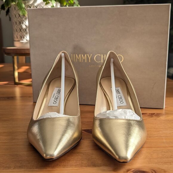 Jimmy Choo Romy 60 Light Gold - Picture 6 of 7